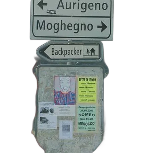 3d render, concept art, photorealistic, sign, directions, aurigeno, moghegno, well transparent PNG cut-out