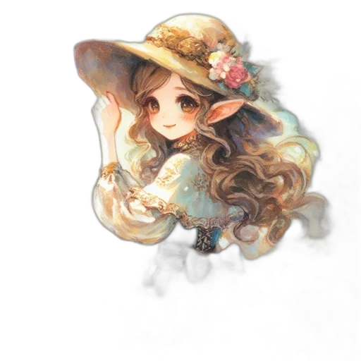 hat, dress, staff, crown transparent PNG cut-out