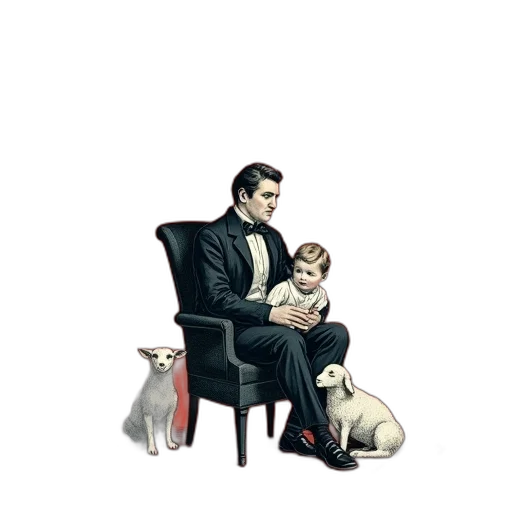animal, umbrella, pixel art, concept art, comic book art, photorealistic, cover, book transparent PNG cut-out