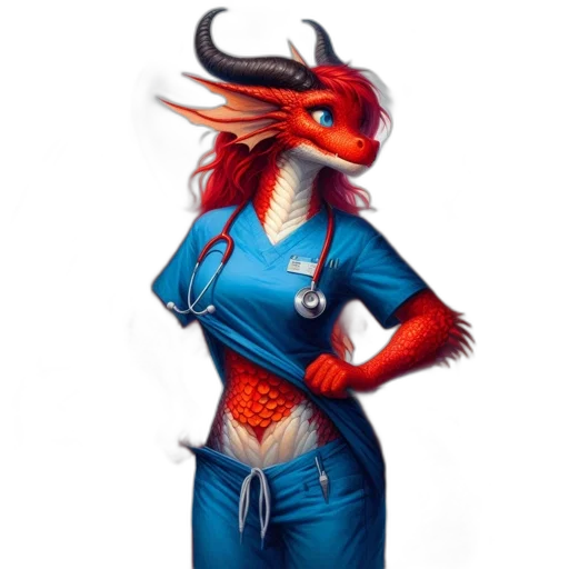 dragon, staff, jacket, dress, concept art, fantasy art, pixel art, photorealistic transparent PNG cut-out