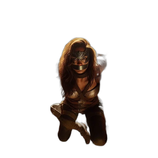 mask, creature, animal, staff, 3d render, concept art, fantasy art, photorealistic transparent PNG cut-out