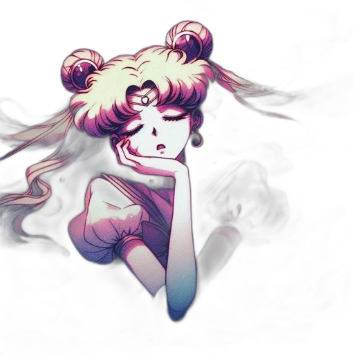 mask, hair, staff, face, concept art, pixel art, anime, vaporwave transparent PNG cut-out