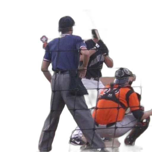 staff, weapon, umbrella, baseball, player, bat, umpire, behind transparent PNG cut-out