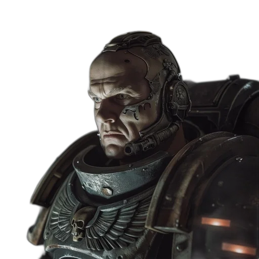 robot, face, concept art, cyberpunk, 3d render, photorealistic, outer space, stern-faced transparent PNG cut-out