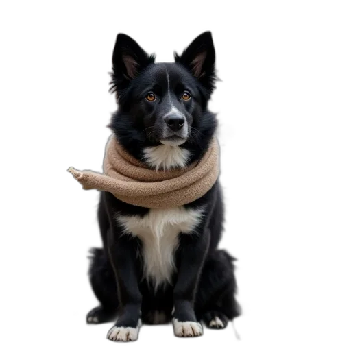 staff, animal, jewelry, hat, black, dog, white, chest transparent PNG cut-out