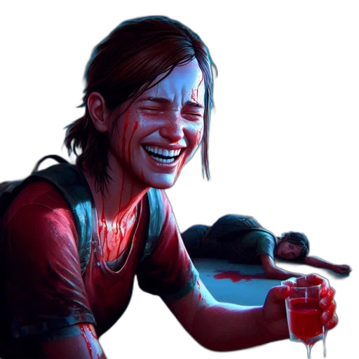 face, concept art, comic book art, cyberpunk, photorealistic, red, young, woman transparent PNG cut-out