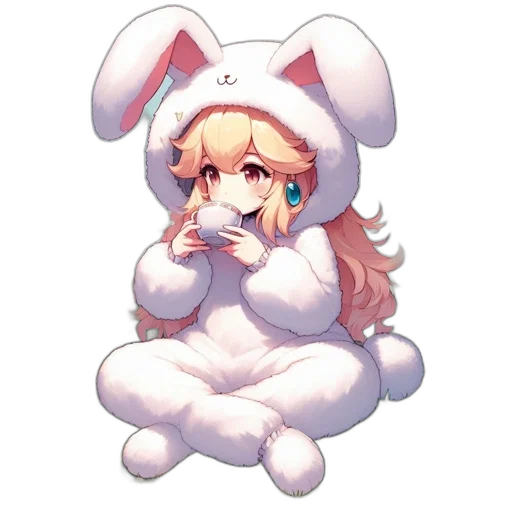 hat, creature, animal, dress, pixel art, anime, concept art, watercolor transparent PNG cut-out