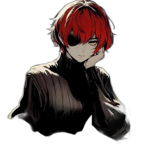 mask, face, jacket, staff, concept art, pixel art, watercolor, anime transparent PNG cut-out