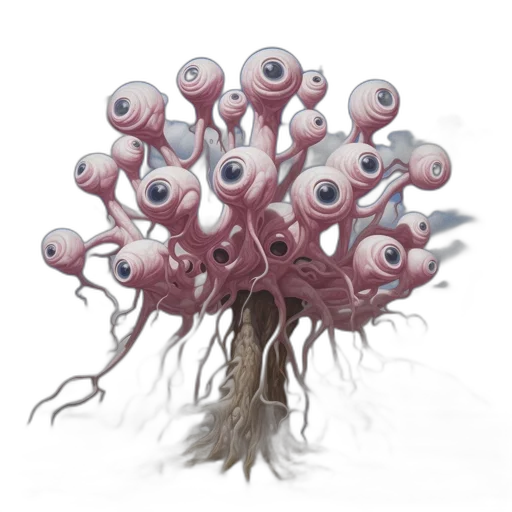 tree, creature, mask, staff, concept art, 3d render, fantasy art, photorealistic transparent PNG cut-out