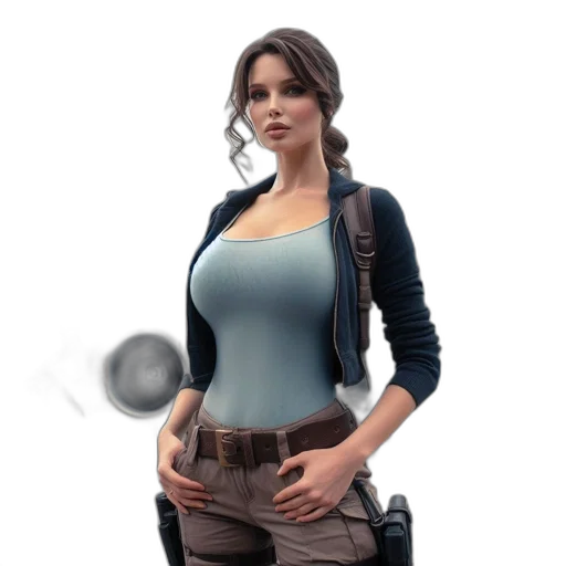jacket, weapon, staff, concept art, 3d render, fantasy art, photorealistic, armed transparent PNG cut-out