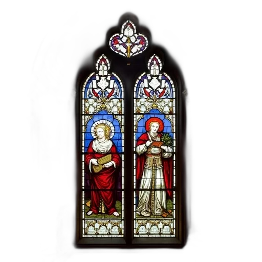 stained, glass, window, king transparent PNG cut-out