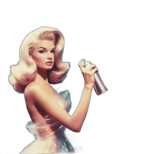 hair, jewelry, weapon, dress, vaporwave, cartoon, concept art, photorealistic transparent PNG cut-out