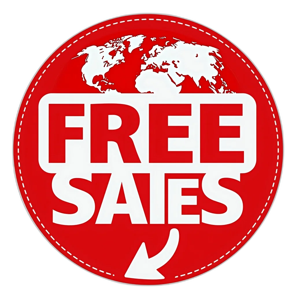 red, white, sign, text, daily, sales, free, has transparent PNG cut-out