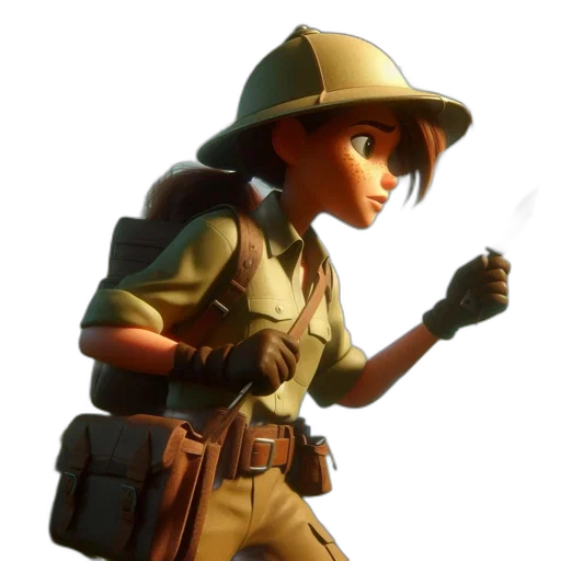 staff, weapon, hat, concept art, 3d render, fantasy art, photorealistic, earth tones transparent PNG cut-out