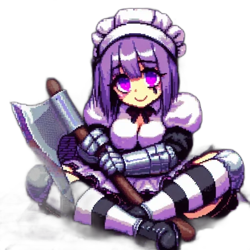 robot, weapon, staff, furniture, pixel art, cyberpunk, anime, fantasy art transparent PNG cut-out