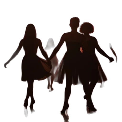 dress, concept art, group, dancers transparent PNG cut-out