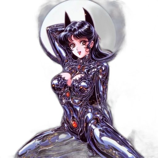 dress, robot, jewelry, creature, concept art, fantasy art, comic book art, pixel art transparent PNG cut-out