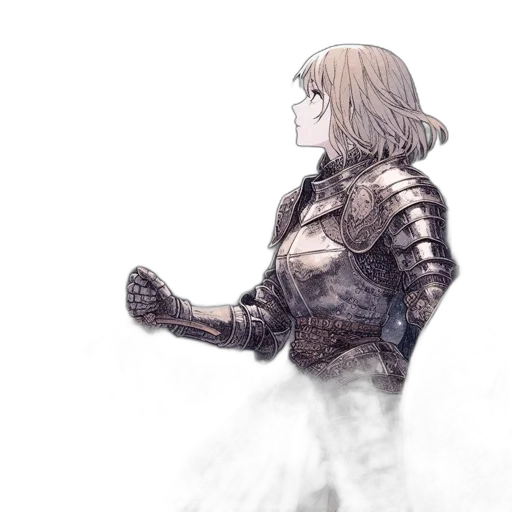 sword, weapon, dress, robot, concept art, fantasy art, watercolor, comic book art transparent PNG cut-out