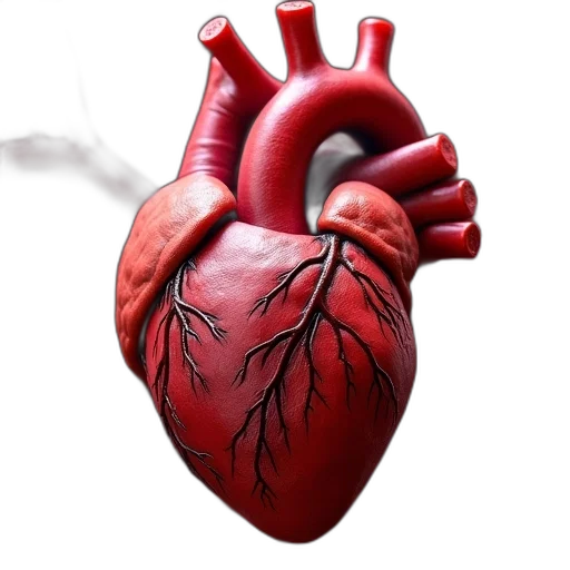 photorealistic, concept art, 3d render, heart, disease, blood, vessel, human transparent PNG cut-out