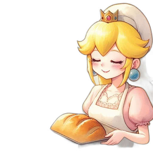 food, dress, crown, staff, pixel art, watercolor, concept art, anime transparent PNG cut-out