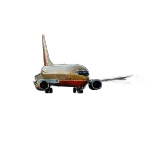 3d render, large, airplane, runway transparent PNG cut-out