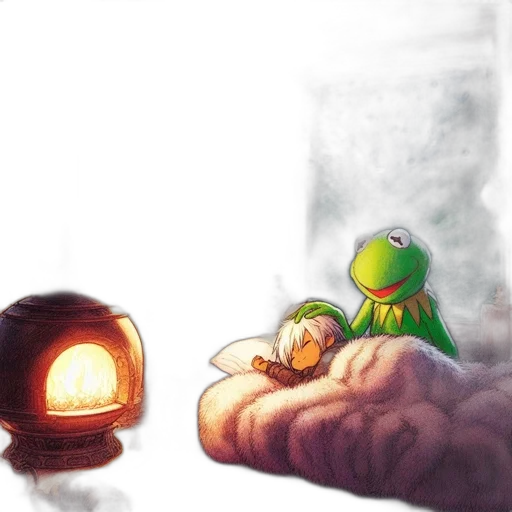concept art, watercolor, pixel art, fantasy art, fire, fog, night, snow transparent PNG cut-out