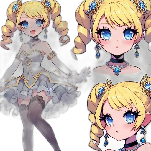 concept art, anime, fantasy art, pixel art, monochrome, blue, pastel, golden transparent PNG cut-out