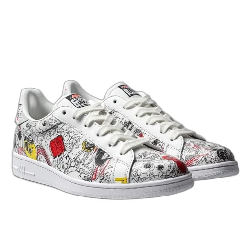 shoes, white, pair, custom transparent PNG cut-out