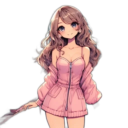 dress, staff, sword, weapon, pixel art, anime, fantasy art, concept art transparent PNG cut-out