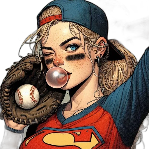 comic book art, cartoon, concept art, young, woman, sporty, outfit, similar transparent PNG cut-out