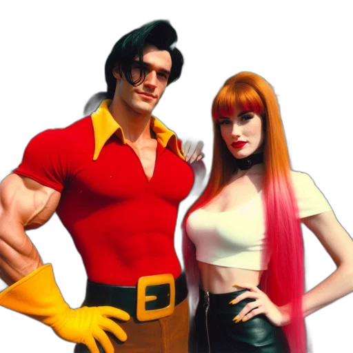 concept art, comic book art, 3d render, cartoon, man, dark, hair, woman transparent PNG cut-out