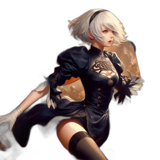 weapon, sword, staff, dress, fantasy art, concept art, pixel art, anime transparent PNG cut-out