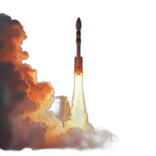concept art, outer space, spacex, falcon, launch, vehicle, seen, atop transparent PNG cut-out