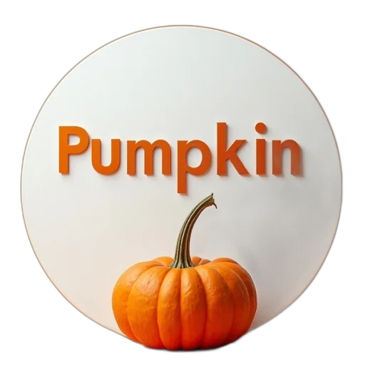 large, white, circle, words, pumpkin, skin transparent PNG cut-out