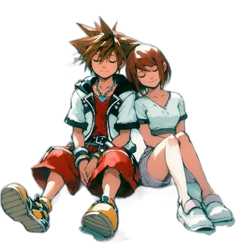 pixel art, anime, concept art, watercolor, monochrome, pastel, blue, green transparent PNG cut-out