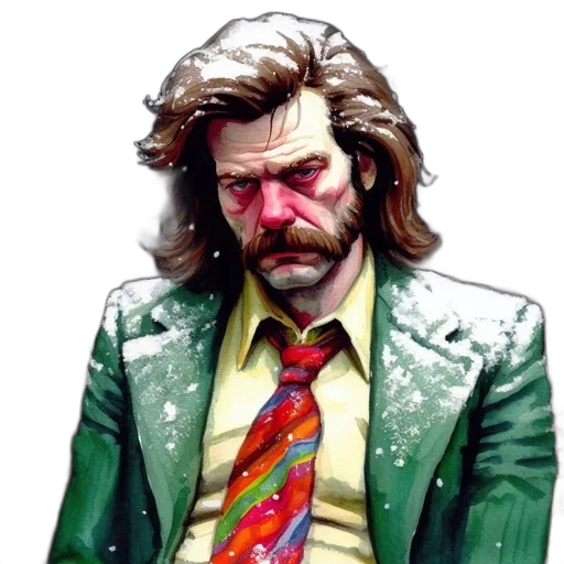 jacket, face, comic book art, concept art, pixel art, photorealistic, rugged, middle-aged transparent PNG cut-out