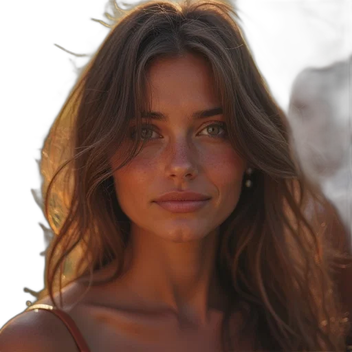 face, hair, jewelry, dress transparent PNG cut-out
