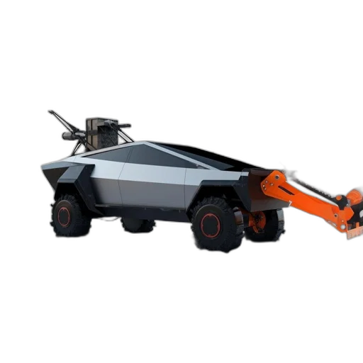 robot, weapon, car, 3d render, concept art, outer space, futuristic, snow transparent PNG cut-out