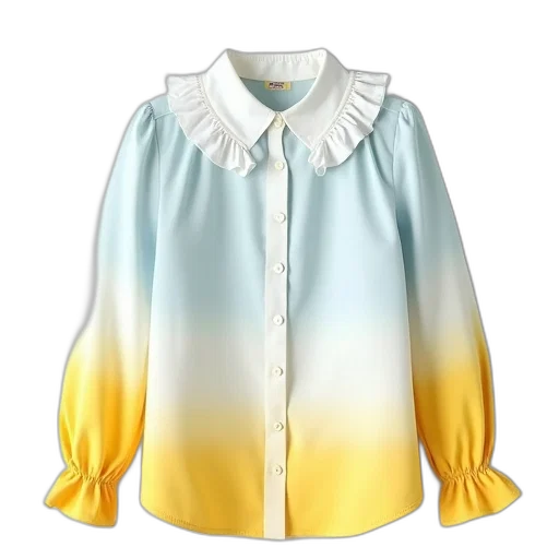 jacket, dress, 3d render, pastel, golden, colorful, white, blouse transparent PNG cut-out