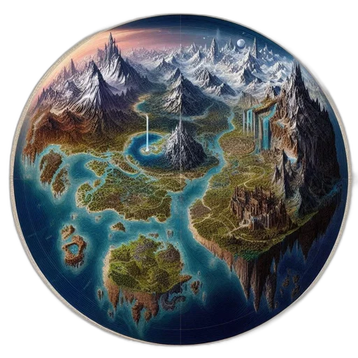 dragon, fantasy art, concept art, pixel art, 3d render, elaborate, circular, map transparent PNG cut-out