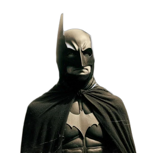 mask, face, comic book art, concept art, 3d render, photorealistic, batman, vintage transparent PNG cut-out