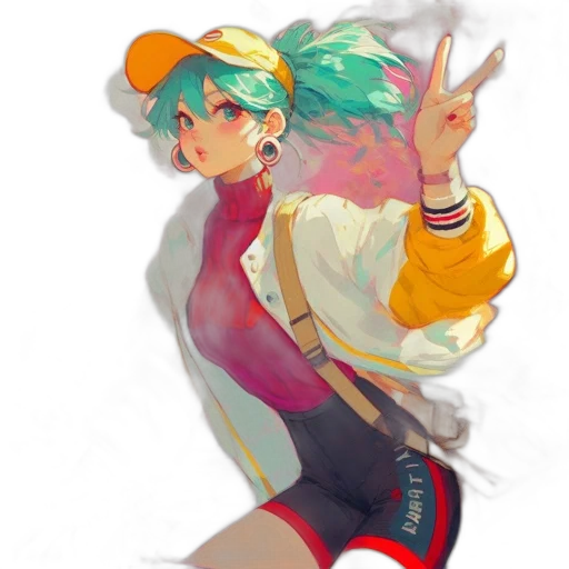 jacket, weapon, creature, anime, concept art, watercolor, pixel art, pastel transparent PNG cut-out