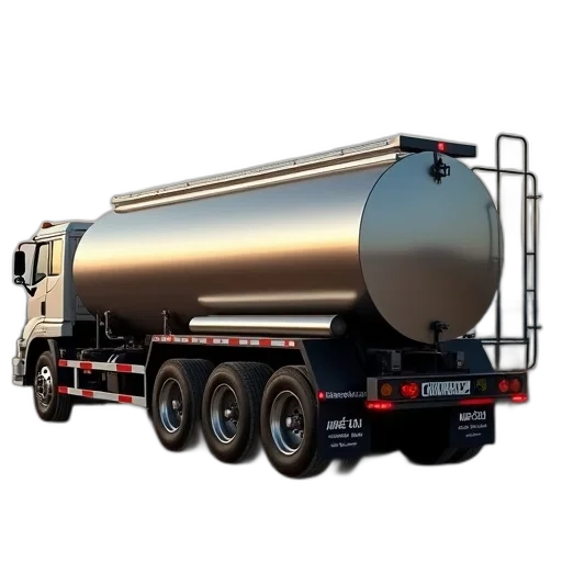 3d render, photorealistic, fuel, tank, trailer transparent PNG cut-out