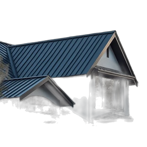 building, 3d render, concept art, metal, roof, shingles, black, dormer transparent PNG cut-out