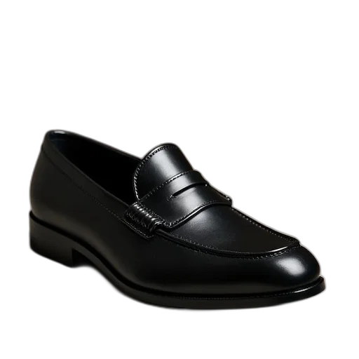 shoes, leather, penny, loafer transparent PNG cut-out