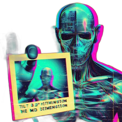 robot, mask, face, cyberpunk, vaporwave, 3d render, concept art, neon lights transparent PNG cut-out