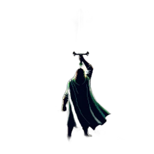 staff, sword, weapon, dragon, pixel art, concept art, fantasy art, comic book art transparent PNG cut-out