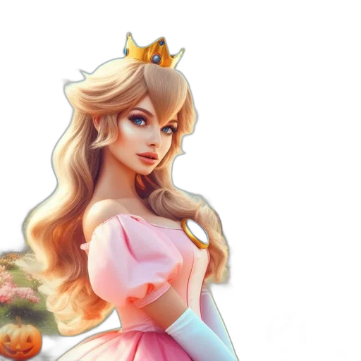 crown, dress, fantasy art, 3d render, concept art, photorealistic, pastel, magical transparent PNG cut-out