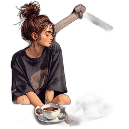 staff, food, concept art, watercolor, photorealistic, fantasy art, fog, fire transparent PNG cut-out