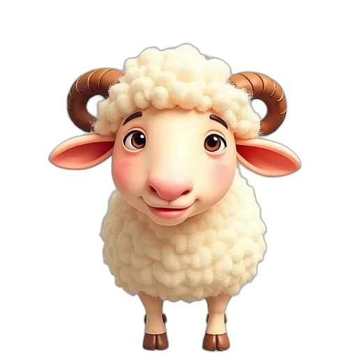 animal, face, creature, 3d render transparent PNG cut-out